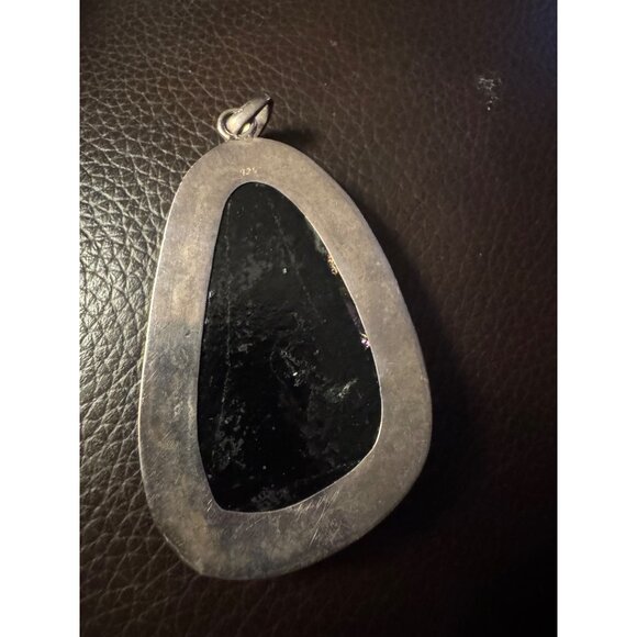 Sterling Silver Dichroic Glass pendant 34.92g - Picture 4 of 7